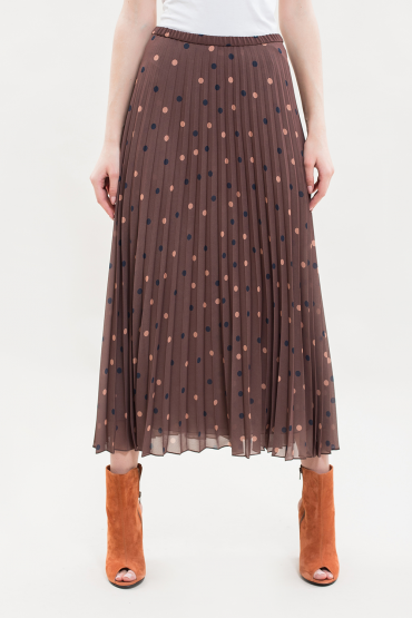 Polka dot corrugated skirt