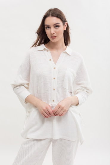 Knitted linen blouse