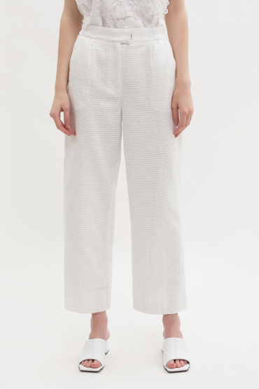 Woven cotton trousers