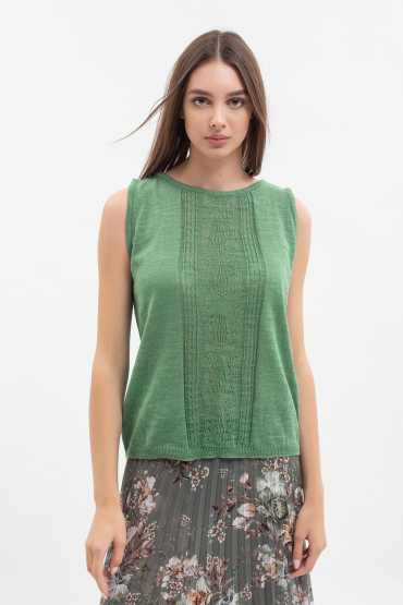 Knitted linen top