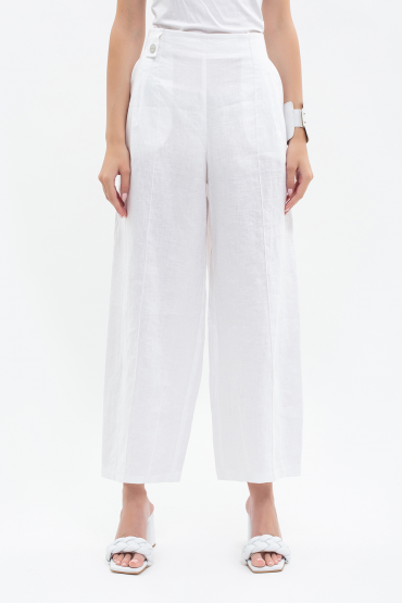 Wide linen trousers