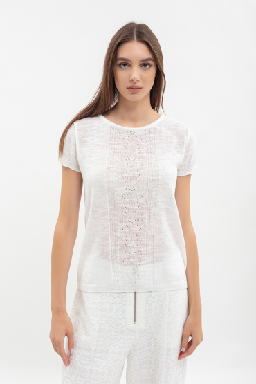 Knitted linen T-shirt