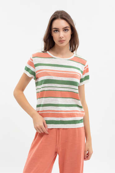 Knitted linen T-shirt