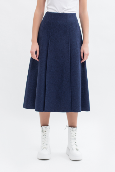 Pleated midi skirt