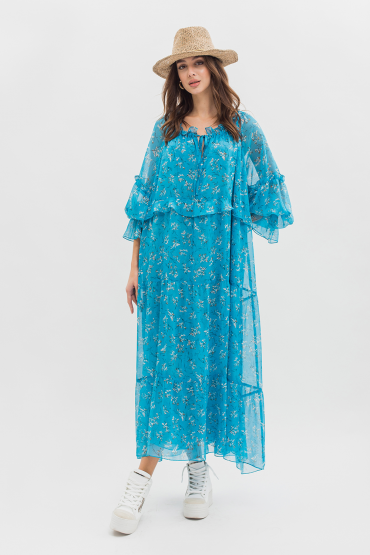 Long chiffon dress