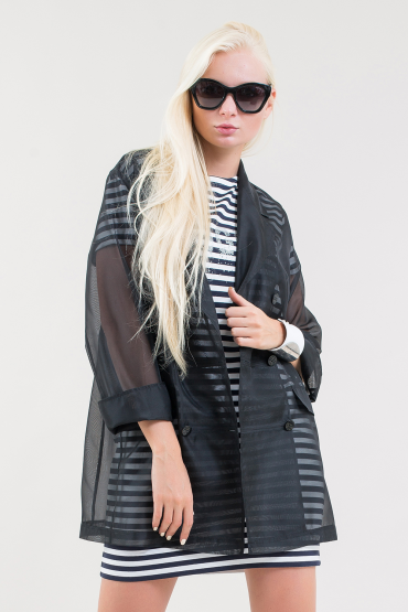  Organza Long Jacket