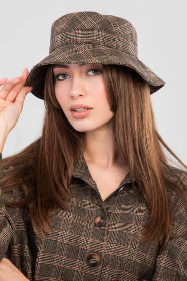 Plaid Panama hat