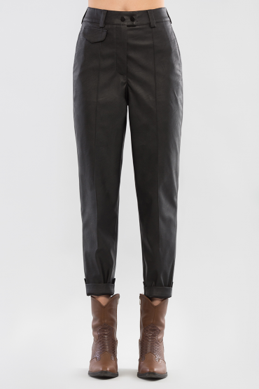 Eco-leather trousers